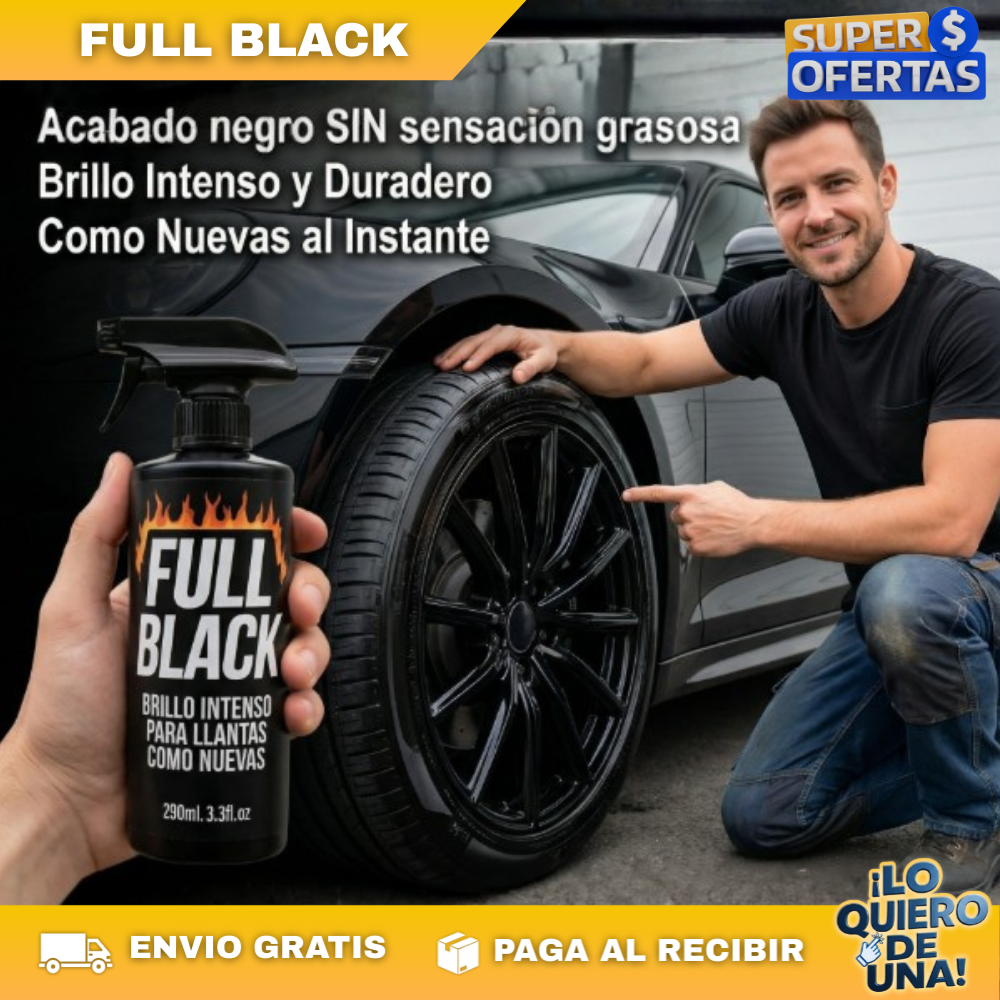 Full Black - Renovador Negro Intenso para Llantas
